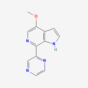 4-Methoxy-7-(pyrazin-2-YL)-1H-pyrrolo[2,3-C]pyridine