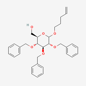 molecular formula C32H38O6 B1647543 [(2R,3R,4S,5R)-6-Pent-4-enoxy-3,4,5-tris(phenylmethoxy)oxan-2-yl]methanol 