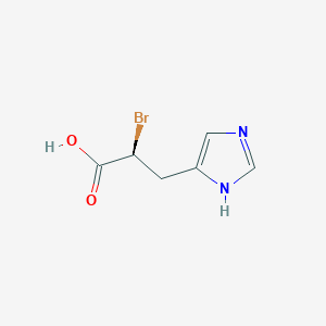 molecular formula C6H7BrN2O2 B1647546 (S)-2-Bromo-3-(1H-imidazol-4-yl)propanoic acid 