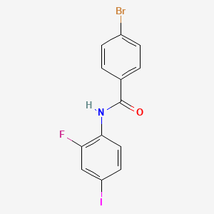 molecular formula C13H8BrFINO B1647553 4-bromo-N-(2-fluoro-4-iodophenyl)benzamide 