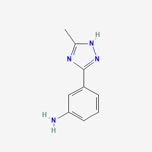 molecular formula C9H10N4 B1647563 3-(5-甲基-4H-1,2,4-三唑-3-基)苯胺 CAS No. 915924-22-0