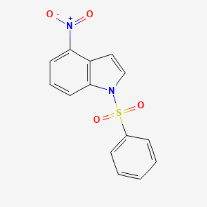 molecular formula C14H10N2O4S B1647646 1-Benzenesulfonyl-4-nitro-1H-indole 