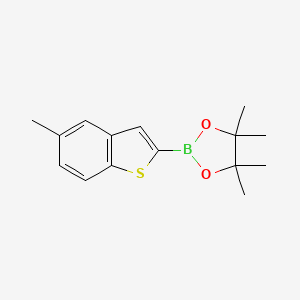 molecular formula C15H19BO2S B1647648 4,4,5,5-Tetramethyl-2-(5-methylbenzo[b]thiophen-2-yl)-1,3,2-dioxaborolane 