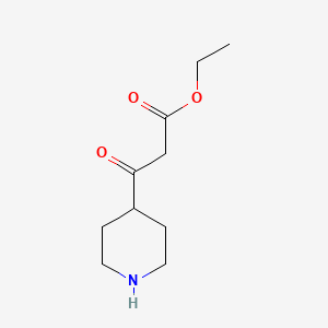 molecular formula C10H17NO3 B1647660 Ethyl-4-piperidinoyl-acetate 