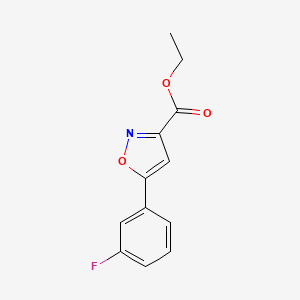 molecular formula C12H10FNO3 B1647661 Ethyl 5-(3-fluorophenyl)isoxazole-3-carboxylate 