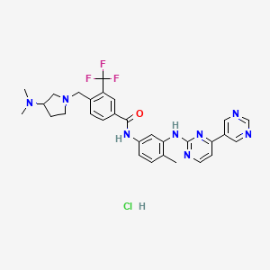 molecular formula C30H32ClF3N8O B1647685 N-[3-([4,5'-bipyrimidin]-2-ylamino)-4-methylphenyl]-4-[[(3S)-3-(dimethylamino)-1-pyrrolidinyl]methyl]-3-(trifluoromethyl)-benzamide, (HCl salt) 