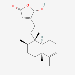 molecular formula C20H30O3 B1647714 3-[2-[(1S,2R,4Ar,8aR)-1,2,4a,5-tetramethyl-2,3,4,7,8,8a-hexahydronaphthalen-1-yl]ethyl]-2-hydroxy-2H-furan-5-one CAS No. 141979-19-3