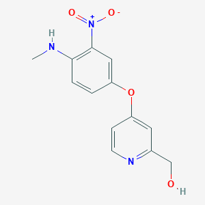 molecular formula C13H13N3O4 B1647717 2-Pyridinemethanol,4-[4-(methylamino)-3-nitrophenoxy]- 