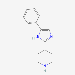 molecular formula C14H17N3 B1647730 4-(4-phenyl-1H-imidazol-2-yl)piperidine 