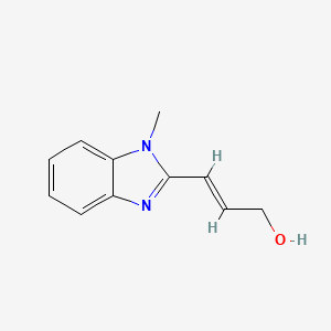 molecular formula C11H12N2O B1647732 (E)-3-(1-methyl-1H-benzo[d]imidazol-2-yl)prop-2-en-1-ol 