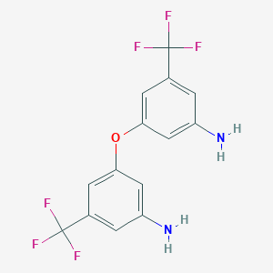 molecular formula C14H10F6N2O B164774 3-[3-Amino-5-(trifluoromethyl)phenoxy]-5-(trifluoromethyl)aniline CAS No. 133532-74-8