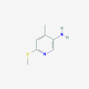 molecular formula C7H10N2S B1647742 4-Methyl-6-(methylthio)pyridin-3-amine 