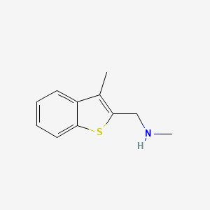 molecular formula C11H13NS B1647743 N-methyl(3-methylbenzo[b]thiophen-2-yl)methanamine 