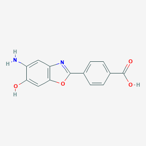 molecular formula C14H10N2O4 B164776 4-(5-Amino-6-hydroxy-1,3-benzoxazol-2-YL)benzoic acid CAS No. 133440-66-1