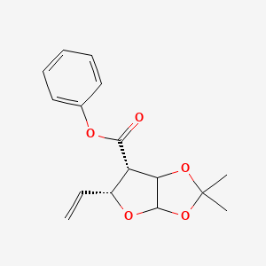 molecular formula C16H18O5 B1647773 phenyl (5R,6S)-5-ethenyl-2,2-dimethyl-3a,5,6,6a-tetrahydrofuro[2,3-d][1,3]dioxole-6-carboxylate 