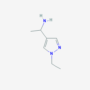 molecular formula C7H13N3 B1647779 1-(1-ethyl-1H-pyrazol-4-yl)ethanamine CAS No. 1007500-73-3