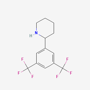 molecular formula C13H13F6N B1647785 (S)-2-(3,5-Bis(trifluoromethyl)phenyl)piperidine 