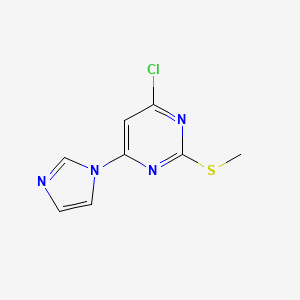 molecular formula C8H7ClN4S B1647845 4-Chloro-6-imidazol-1-yl-2-methylsulfanylpyrimidine 