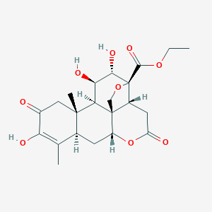 molecular formula C22H28O9 B164789 Bruceine I CAS No. 130705-31-6