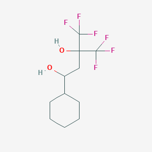 molecular formula C11H16F6O2 B1647901 1-Cyclohexyl-4,4,4-trifluoro-3-(trifluoromethyl)butane-1,3-diol 