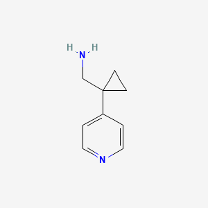 molecular formula C9H12N2 B1647912 1-(4-Pyridinyl)-cyclopropanemethanamine 