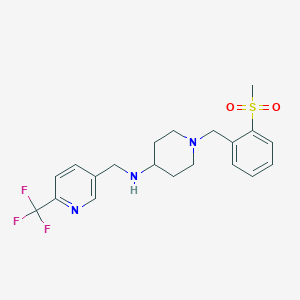 molecular formula C20H24F3N3O2S B1647921 1-[2-(Methylsulfonyl)benzyl]-N-([6-(trifluoromethyl)pyridin-3-YL]methyl)piperidin-4-amine 