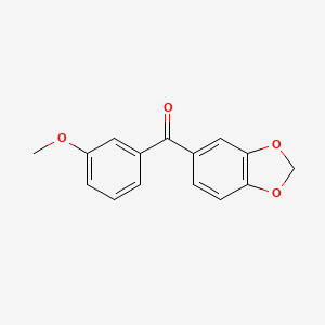 molecular formula C15H12O4 B1647924 Benzo[1,3]dioxol-5-yl-(3-methoxy-phenyl)-methanone 