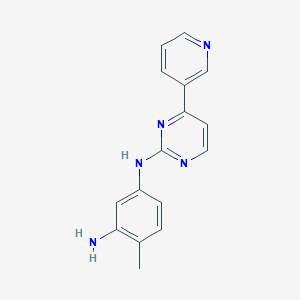 molecular formula C16H15N5 B1647925 N-(3-amino-4-methylphenyl)-4-(pyridin-3-yl)-2-pyrimidine-amine 