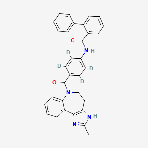 molecular formula C32H26N4O2 B1647940 N-[4-[(4,5-dihydro-2-methylimidazo[4,5-d][1]benzazepin-6(1H)-yl)carbonyl]phenyl-d4]-[1,1'-biphenyl]-2-carboxamide CAS No. 1129433-63-1