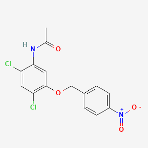molecular formula C15H12Cl2N2O4 B1647952 N-{2,4-二氯-5-[(4-硝基苄氧基)苯基]}乙酰胺 CAS No. 1033463-19-2