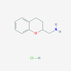 molecular formula C10H14ClNO B1647971 色满-2-基甲胺盐酸盐 CAS No. 149177-75-3