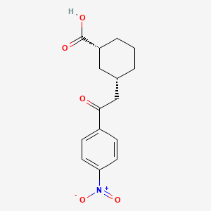 cis-3-[2-Oxo-2-(4-nitrophenyl)ethyl]cyclohexane-1-carboxylic acid