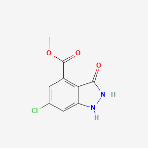 molecular formula C9H7ClN2O3 B1648008 Methyl 6-chloro-3-oxo-1,2-dihydroindazole-4-carboxylate 