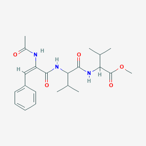 molecular formula C22H31N3O5 B164801 N-Acetyldehydrophenylalanyl-valyl-valine methyl ester CAS No. 136767-21-0