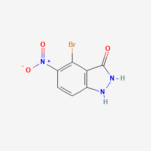 molecular formula C7H4BrN3O3 B1648025 4-Bromo-5-nitro-1,2-dihydroindazol-3-one 