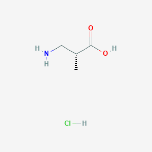 molecular formula C4H10ClNO2 B164803 (R)-3-Amino-2-methylpropanoic acid hydrochloride CAS No. 188777-40-4