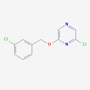 molecular formula C11H8Cl2N2O B1648039 2-氯-6-[(3-氯苯基)甲氧基]吡嗪 CAS No. 479685-04-6