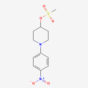 molecular formula C12H16N2O5S B1648041 1-(4-硝基苯基)哌啶-4-基甲磺酸酯 CAS No. 303977-18-6