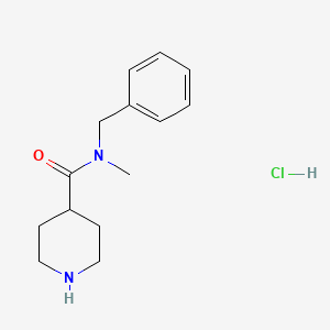 molecular formula C14H21ClN2O B1648047 N-Benzyl-N-methyl-4-piperidinecarboxamide hydrochloride CAS No. 73415-59-5