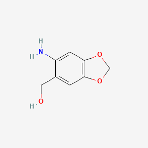 molecular formula C8H9NO3 B1648052 (5-Aminobenzo[D][1,3]dioxol-6-YL)methanol 