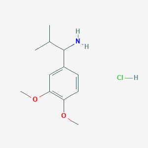 molecular formula C12H20ClNO2 B1648059 1-(3,4-Dimethoxyphenyl)-2-methylpropan-1-amine hydrochloride 