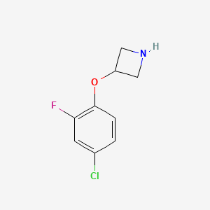 molecular formula C9H9ClFNO B1648070 3-(4-Chloro-2-fluorophenoxy)azetidine 