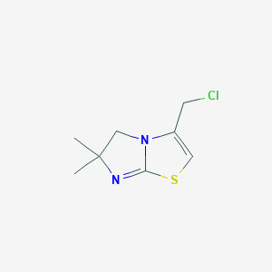 molecular formula C8H11ClN2S B1648076 3-(chloromethyl)-6,6-dimethyl-5H-imidazo[2,1-b][1,3]thiazole 