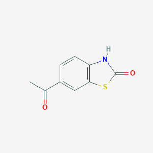 molecular formula C9H7NO2S B164808 6-乙酰基-2(3H)-苯并噻唑酮 CAS No. 133044-44-7