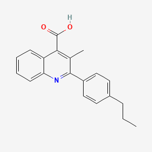 molecular formula C20H19NO2 B1648081 3-Methyl-2-(4-propylphenyl)quinoline-4-carboxylic acid CAS No. 901555-88-2