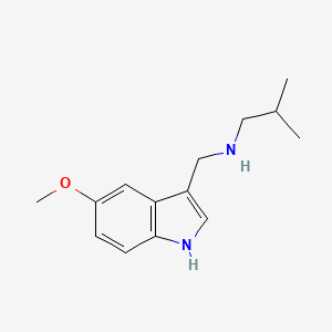 molecular formula C14H20N2O B1648082 N-[(5-methoxy-1H-indol-3-yl)methyl]-2-methylpropan-1-amine CAS No. 1114597-44-2