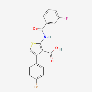 molecular formula C18H11BrFNO3S B1648084 4-(4-Bromophenyl)-2-(3-fluorobenzoylamino)thiophene-3-carboxylic acid 