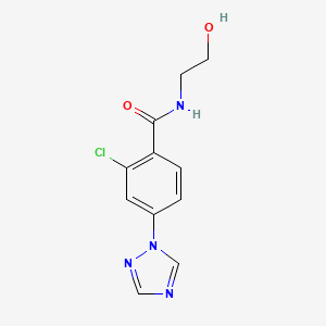 molecular formula C11H11ClN4O2 B1648092 2-Chloro-N-(2-hydroxyethyl)-4-(1H-1,2,4-triazol-1-yl)benzenecarboxamide CAS No. 952183-15-2