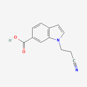 molecular formula C12H10N2O2 B1648104 1-(2-Cyanoethyl)-1H-indole-6-carboxylic acid CAS No. 885266-69-3