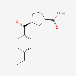 cis-3-(4-Ethylbenzoyl)cyclopentane-1-carboxylic acid